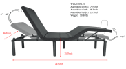 Adjustable Bed Base Electric Bed Frame with Remote Control Folding Design- TXL - as Pic