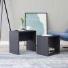 Coffee Table Set Gray 18.9"x11.8"x17.7" Engineered Wood - Grey