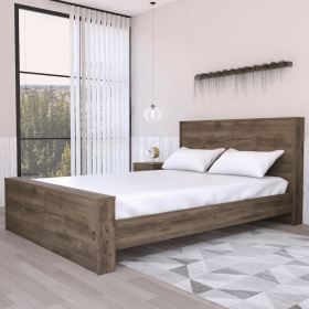 Full Size Bed Base Forum, Frame, Dark Brown Finish - Dark Brown