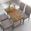 Dining Table 46.5"x22.8"x29.9" Solid Acacia Wood - Brown