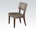 Drake Side Chair (Set-2) in Gray Fabric & Espresso - 16252