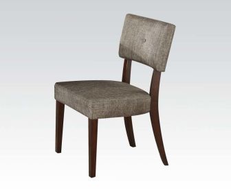 Drake Side Chair (Set-2) in Gray Fabric & Espresso - 16252