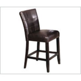 Danville Counter Height Chair (Set-2) in Espresso PU & Walnut - 07055