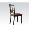 Cardiff Side Chair (Set-2) in Dark Brown Microfiber & Espresso - 06851