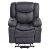 Orisfur. Power Lift Chair for Elderly with Adjustable Massage Function; Recliner Chair with Heating System for Living Room YJ - WF197819AAE