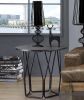 Sytira End Table; Espresso & Black - 83952