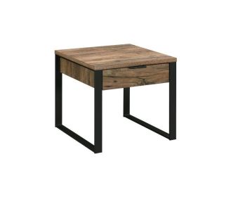 Aflo End Table; Weathered Oak & Black Finish - 82472
