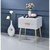 Denvor Night Table in White & Gold XH - 84496