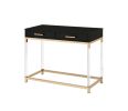 Adiel Console Table; Black & Gold Finish - 82348