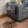 Sada End Table in Espresso & Sandy Black - 83315