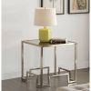 Damien End Table in Champagne & Clear Glass - 81627
