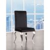Fabiola Side Chair (Set-2) in Fabric & Stainless Steel - 62072