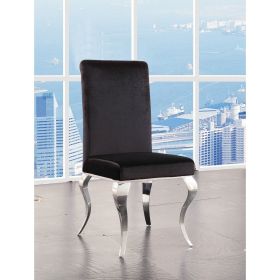 Fabiola Side Chair (Set-2) in Fabric & Stainless Steel - 62072