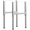 Adjustable Work Bench Frames 2 pcs Metal 21.7"x(27.2"-37.6") Gray - Grey