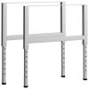 Adjustable Work Bench Frames 2 pcs Metal 33.5"x(27.2"-37.6") Gray - Grey