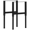 Adjustable Work Bench Frames 2 pcs Metal 21.7"x(27.2"-37.6") Black - Black
