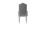 House Marchese Arm Chair; Two Tone Gray Fabric & Pearl Gray Finish - 68863