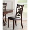 Katrien Side Chair (Set-2) in Black PU & Espresso - 71857