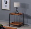 Oaken End Table; Honey Oak & Black - 85677