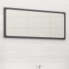 Bathroom Mirror Gray 31.5"x0.6"x14.6" Engineered Wood - Grey