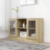 Vitrine Cabinet Sonoma Oak 47.2"x12"x27.6" Engineered Wood - Brown