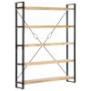 5-Tier Bookcase 55.1"x11.8"x70.9" Solid Mango Wood - Brown