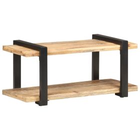 TV Cabinet 35.4"x15.7"x15.7" Rough Mango Wood - Brown