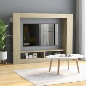TV Cabinet Sonoma Oak 59.8"x8.7"x44.5" Engineered Wood - Brown
