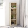 4-Tier Book Cabinet Sonoma Oak 15.7"x9.4"x55.9" Engineered Wood - Brown