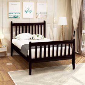 Platform Bed Frame Mattress Foundation with Wood Slat Support, Twin - Espresso