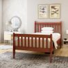 Platform Bed Frame Mattress Foundation with Wood Slat Support, Twin - Walnut
