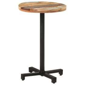 Bistro Table Round Ã˜19.7"x29.5" Solid Reclaimed Wood - Brown