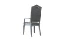 House Marchese Arm Chair; Two Tone Gray Fabric & Pearl Gray Finish - 68863