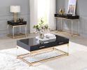 Adiel Console Table; Black & Gold Finish - 82348