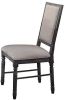 Leventis Side Chair (Set-2) in Cream Linen & Weathered Gray - 66182