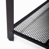 Vintage Coffee Table with Iron Net;  End Table with Iron Legs;  Rectangle Table Brown & Black - Brown(Table) + Black(Iron Net)