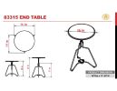 Sada End Table in Espresso & Sandy Black - 83315