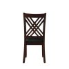 Katrien Side Chair (Set-2) in Black PU & Espresso - 71857