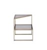 Treva End Table in Antique Gold & Smoky Glass - 81030