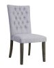 Merel Side Chair (Set-2) in Gray Fabric & Gray Oak - 70168