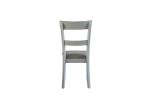 House Marchese Side Chair; Two Tone Gray Fabric & Pearl Gray Finish - 68862