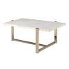 Feit Coffee Table in Faux Marble & Champagne - 83105