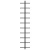 Wall-mounted Wine Rack for 10 Bottles Black Metal - Black