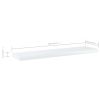 Bookshelf Boards 4 pcs High Gloss White 15.7"x3.9"x0.6" Engineered Wood - White