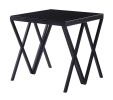 Magenta End Table; Black & Glass - 87156