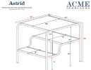 Astrid End Table in Gold & Mirror XH - 81092