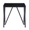 Magenta End Table; Black & Glass - 87156