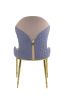 Caolan Side Chair (Set-2); Tan; Lavender Fabric & Gold YJ - 72469