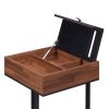 Sara II End Table in Espresso PU; Walnut & Sandy Black - 83895