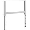 Adjustable Work Bench Frames 2 pcs Metal 33.5"x(27.2"-37.6") Gray - Grey
